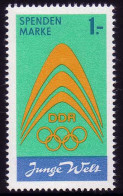 Spendenmarke I Junge Welt / Olympia Von 1971, Postfrisch **, Unverausgabt - Sonstige & Ohne Zuordnung