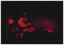 AK Kriegsschiffe: Feuergefecht Bei Nacht, Kreuzer Und Segelschiffe 29.10.1906 - Autres & Non Classés