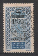 SOUDAN - 1922-27 - N°YT. 49 - Targui 1f50 Sur 1f Bleu - Oblitéré / Used - Gebruikt