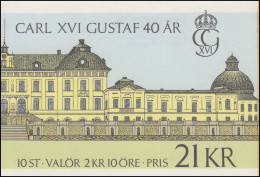Markenheftchen 115 Geburtstag König Carl XVI. Gustaf, ** - Zonder Classificatie