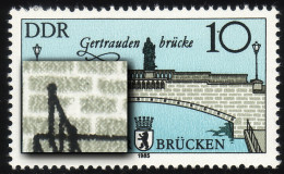 2972 Brücken 10 Pf: Mauerstein Abgeschrägt, Feld 39, ** - Variedades Y Curiosidades