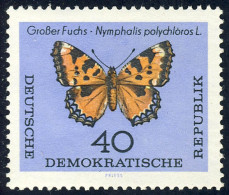 1008 Schmetterlinge Großer Fuchs 40 Pf ** - Neufs