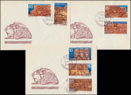 1584-1590 Archäologie Humboldt-Uni 1970 - Satz Auf FDC 1 Bis FDC 3 - Briefe U. Dokumente