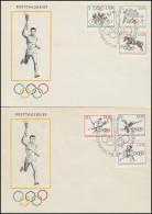 1033-1038 Olympia: Olympische Sommerspiele Tokio 1964, Satz Auf FDC 1 Und FDC 2 - Cartas & Documentos