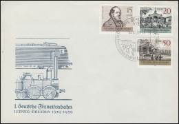 3238-3240 Deutsche Ferneisenbahn Leipzig - Dresden 1989 - Satz Schmuck-FDC - Cartas & Documentos