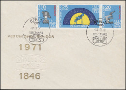 1714-1716 Carl Zeiss JENA: Dreierstreifen-ZD W Zd 257 Schmuck-FDC ESSt Berlin - Se-Tenant