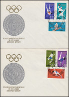 1404-1409 Olympia: Olympische Spiele Mexiko 1968 - Satz Auf FDC 1 Und FDC 2 - Lettres & Documents