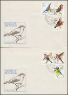 2388-2393 Heimische Singvögel 1979, Satz Auf FDC 1 Und FDC 2 - Brieven En Documenten