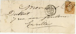 4 Septembre 1862 Devant De Lettre N°13B Pc 2650 Rennes En Ville Pour Monsieur Dutruit - 1849-1876: Classic Period