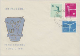 830-832 Kunstturn-Europapokal Der Frauen 1961 - Satz Auf Schmck-FDC ESSt BERLIN  - Lettres & Documents