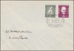 626-627 Nobelpreisträger Max Planck 1958 - Satz Auf Schmuck-FDC ESSt Berlin - Storia Postale