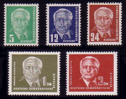 322-326 Pieck Mit Wz. DDR-Posthorn, Satz ** - Unused Stamps