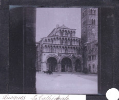 PLAQUE DE VERRE -  Photo  1890 - Italie - LUCCA - LUCQUES - Cathedrale San Martino  - Glasdias