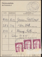 730 Heinemann UR-Paar + Marke Paketzustelliste Poststelle II SOMMERLOCH 22.11.75 - Other & Unclassified