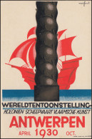 Postkarte Weltausstellung Kolonien Schifffahrt Flämische Kunst ANTWERPEN 1930 - Museen