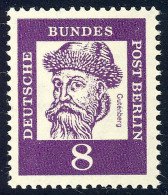 201 Bedeutende Deutsche 8 Pf Gutenberg ** - Nuovi