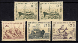 817-820 Hochseefischerei 1961: 5 Werte, Mit 817X +Y Gepr. MAYER, Satz ** - Neufs