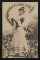 Frauen Foto AK REUTLINGER Paris Tänzerin Künstlerin In Buchstabe "S" 23.10.1906 - Fashion