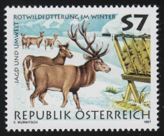 2216 Jagd Und Umwelt, Rotwildfütterung Im Winter, 7 S, Postfrisch ** - Unused Stamps