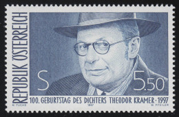 2209 Geburtstag Theodor Kramer, Dichter Schriftsteller, 5.50 S, Postfrisch ** - Unused Stamps
