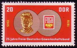 1577 25 Jahre FDGB 20 Pf ** Postfrisch - Unused Stamps