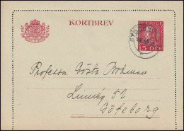 Kartenbrief K 27IW KORTBREV 15 Öre, STOCKHOLM 10.10.1930 Nach Göteborg - Interi Postali