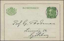 Kartenbrief K 22 KORTBREV 10 Öre, Ortspostkarte GÖTEBORG 24.4.26, Karte Mit Rand - Postal Stationery