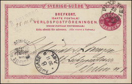 Postkarte P 20 SVERIGE-SUEDE 10 Öre, Bahnpost PKXP No.31 28.11.1894 Nach Berlin - Andere & Zonder Classificatie