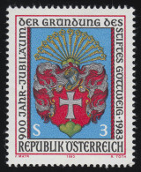 1737 900 Jahre Stift Göttweig, Stiftswappen, 3 S, Postfrisch ** - Neufs