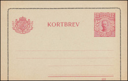 Schweden Kartenbrief K 14 KORTBREV König Gustav 12 Öre Druckdatum 518, ** - Postal Stationery