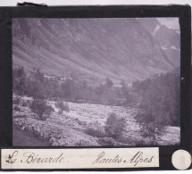 PLAQUE DE VERRE -  Photo  - Les Alpes - La BERARDE ( Saint-Christophe-en-Oisans )  - Année  1890 - Glasdias