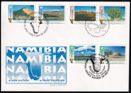 UNO NEW YORK - WIEN - GENF 1991 TRIO-FDC Namibia - Gemeinschaftsausgaben New York/Genf/Wien