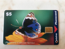 AUSTRALIA  CARD TELSTRA   MINT   PAPILLON    BLUE ANGUS BUTTERFLY - Australia