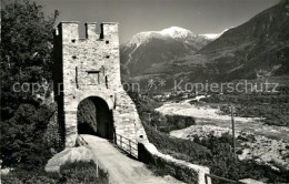 13191951 Leuk VS Wachtturm Und Bruecke Ueber Die Dalaschlucht Leuk VS - Autres & Non Classés