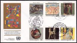 UNO NEW YORK - WIEN - GENF 1991 TRIO-FDC Menschenrechte - Gezamelijke Uitgaven New York/Genève/Wenen