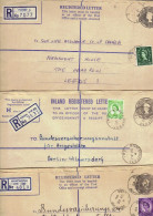 Großbritannien, 1960/62, 3 "Registered Letters" Mit Untersch. Eingedruckter Sowie Zusatzfrankatur (10382'W) - Covers & Documents