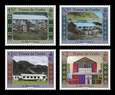 TRISTAN Da CUNHA 2023 ARCHITECTURE Religion. Buildings CHURCHES - Fine Set MNH - Tristan Da Cunha