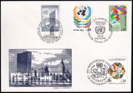 UNO NEW YORK - WIEN - GENF 1991 TRIO-FDC Dauerserie - Emissions Communes New York/Genève/Vienne