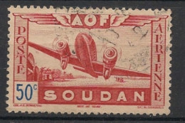 SOUDAN - 1942 - Poste Aérienne PA N°YT. 10 - Avion 50c Rouge - Oblitéré / Used - Gebraucht