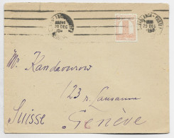 MAROC 10FR ORANGE SEUL LETTRE COVER MEC CACSABLANCA POSTES 20 DEC 1946 TO SUISSE AU TARIF - Lettres & Documents