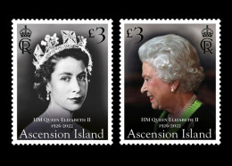 ASCENSION ISLAND 2023 PEOPLE In Memory Of HM Queen Elizabeth II - Fine Set MNH - Ascension