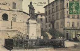 TARARE  (Rhone ) Monument A Simmonet ,createur De L' Industrie De La Mousseline à Tarare Colorisée RV - Tarare