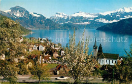 13190041 Weggis Vierwaldstaettersee Mit Pilatus Und Panoramastrasse Weggis Vierw - Altri & Non Classificati