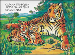 Russia 1992, Nature Conservation Tiger - S/s MNH - Felini