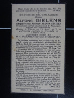 Alfons Gielens épx Stassen Ekeren 1877 Westmalle 1942 - Devotieprenten