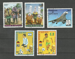 HAUTE-VOLTA POSTE AERIENNE N°166 à 170 Cote 5.10€ - Haute-Volta (1958-1984)