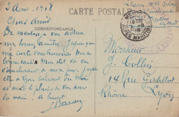 ALPES MARITIMES CP 1918 MENTON HOPITAL COMPLEMENTAIRE N°77 - Guerre De 1914-18