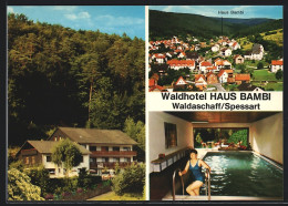 AK Waldaschaff /Spessart, Waldhotel Haus Bambi, Spessartstrasse 15, Ortsansicht Aus Der Vogelschau  - Other & Unclassified