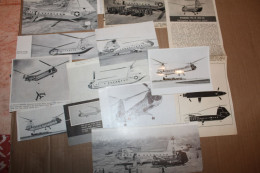 Lot De 15g D'anciennes Coupures De Presse Et Photo De L'hélicoptère Américain Piasecki PV-15 Et H-16 - Aviation