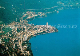 13161274 Montreux VD Fliegeraufnahme Lac Leman Montreux - Sonstige & Ohne Zuordnung